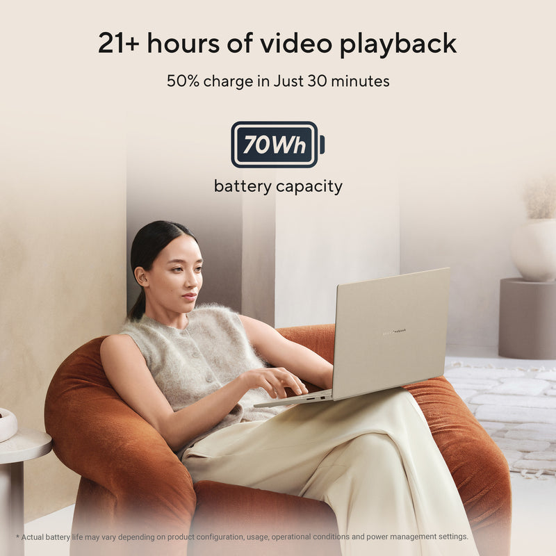 Laden Sie das Bild in Galerie -Viewer, Asus zenbook a16 ux3607oa-sq013w 16 copilot+ laptop (beige | snapdragon x2e-94-100 | qualcomm adreno | 48 gb | 1 tb ssd | oled)
