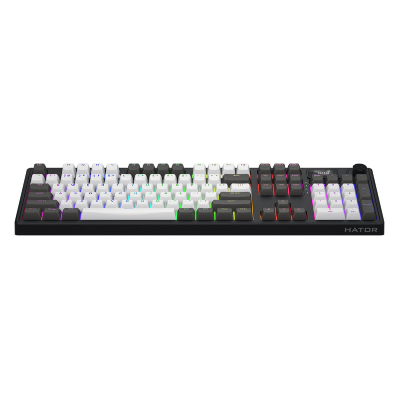 ギャラリービューアに画像をロードする, Hator skyfall pro wireless rgb mechanisch gaming toetsenbord (zwart, us lay-out (qwerty), hator aurum vanilla silent, 100%, rgb, double-shot pbt, hot-swap, 2.4ghz bluetooth usb-c)
