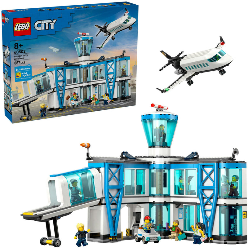 Afbeelding laden in galerijviewer, Lego city 60502 luchthaven met vliegtuig
