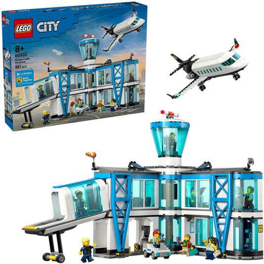 Lego city 60502 luchthaven met vliegtuig