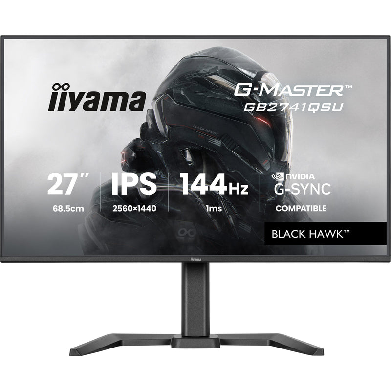 Load image into Gallery viewer, Iiyama g-master black hawk gb2741qsu-b1 27 gaming monitor (zwart, hdmi, displayport, 2x usb-a, usb-b, 144 hz)
