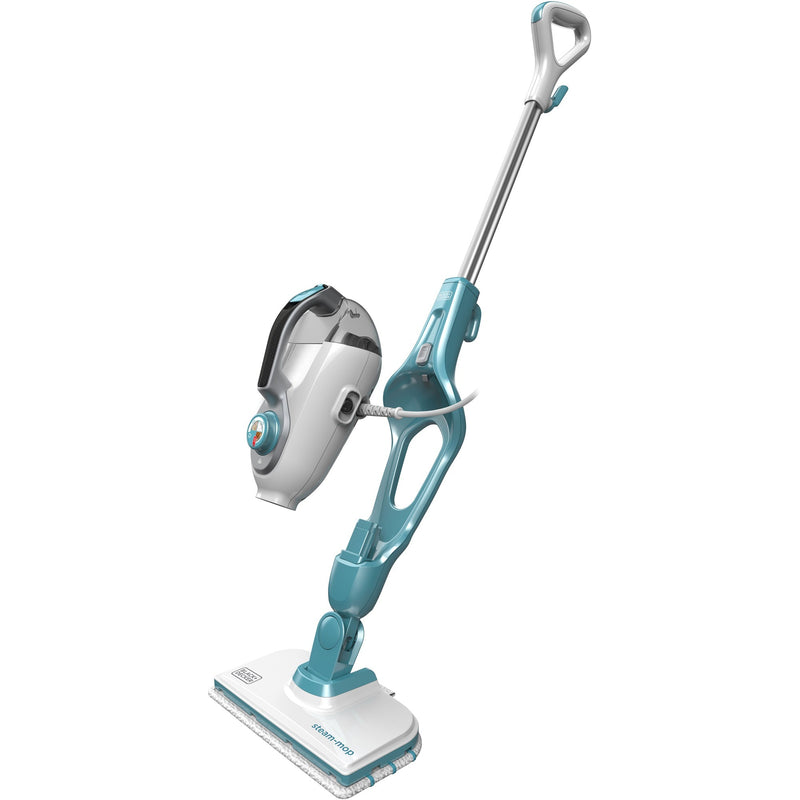 Load image into Gallery viewer, Black+decker fsmh1321 1600w steam-mop met 6 accessoires stoomreiniger (wit blauwgrijs)
