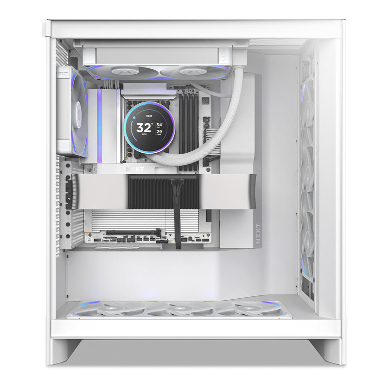 Load image into Gallery viewer, Nzxt f240x rgb case fans (wit, 2 stuks, 240 x 120 x 30 mm, pwm)
