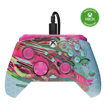 Turtle beach pdp rematch glow geavanceerde bedrade controller (android dreams, xbox serie x|s, xbox one, pc)