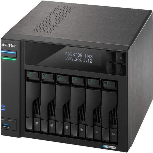 Asustor lockerstor 6 as6706t nas (zwart)