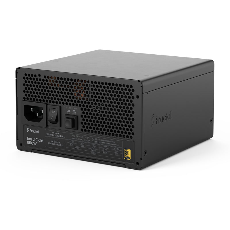 Cargue la imagen en el visor de la galería, Fractal design ion gold 3 modulaire 850 watt voeding (zwart, 1x 12v-2x6, 3x pcie)
