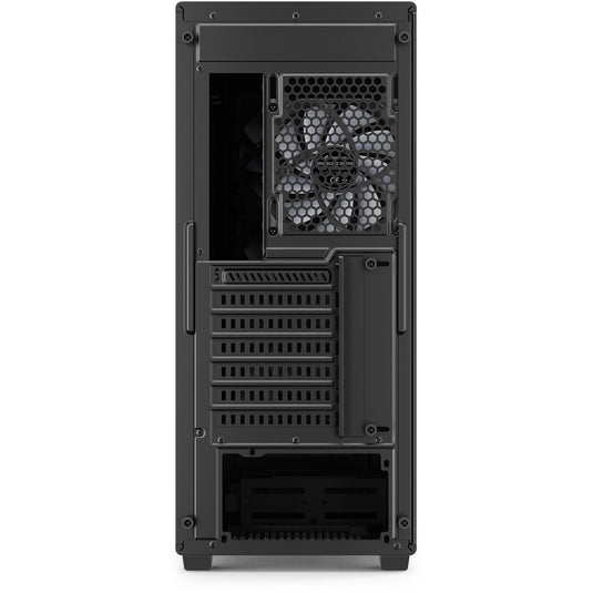 Sharkoon vk4 rainbow midi tower behuizing (zwart | 2x usb-a | rgb | tempered glass)
