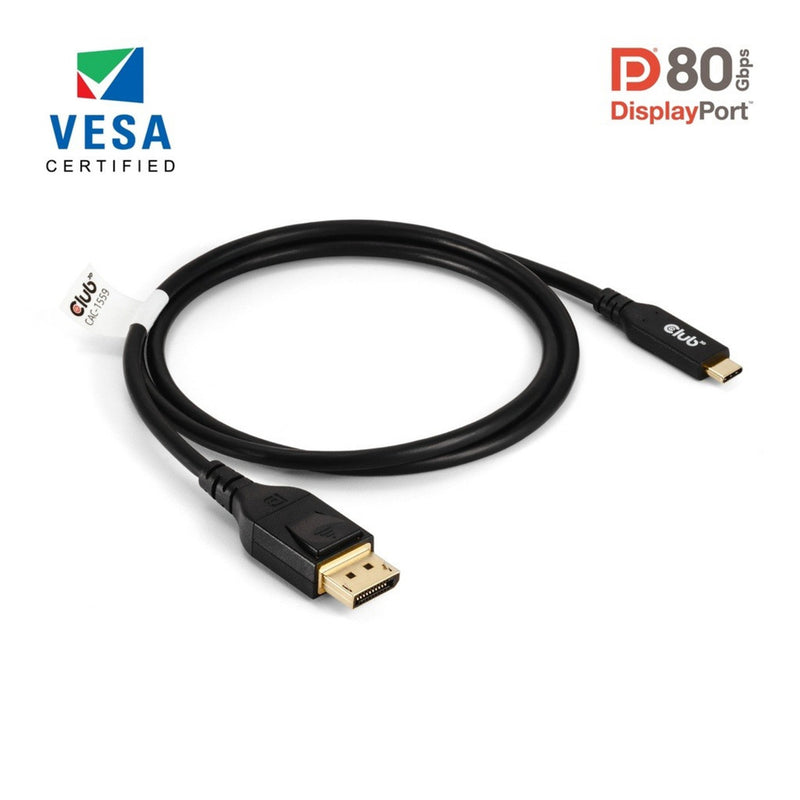 Laden Sie das Bild in Galerie -Viewer, Club 3d usb-c naar displayport dp80 bidirectioneel adapter (zwart, 1 meter, vesa-gecertificeerd)
