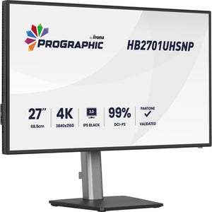 Iiyama prographic hb2701uhsnp-b1 27 4k uhd monitor (zwart (mat), hdmi, displayport, usb-c, audio)