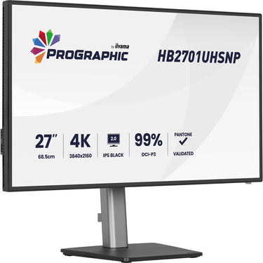 Iiyama prographic hb2701uhsnp-b1 27 4k uhd monitor (zwart (mat), hdmi, displayport, usb-c, audio)