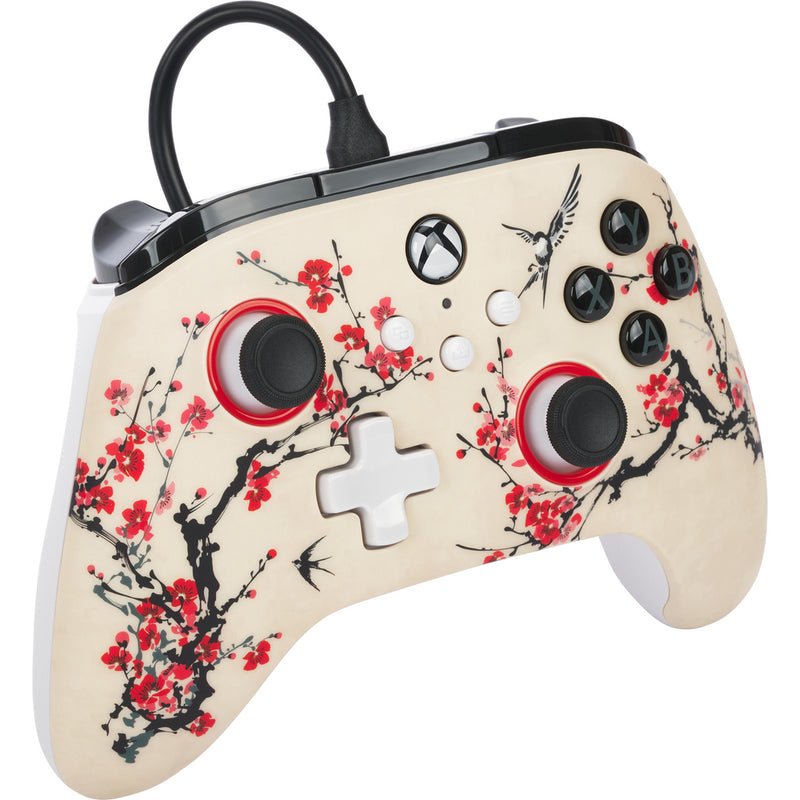 Afbeelding laden in galerijviewer, Powera advantage controller met kabel voor de xbox series x|s - warrior's nirvana (magnoliawit, xbox series x|s, xbox one, pc)
