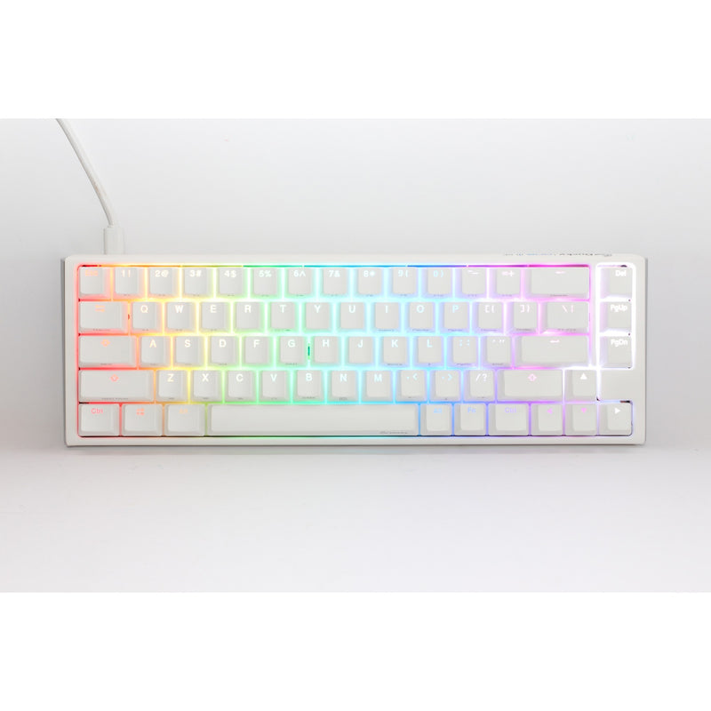 Load image into Gallery viewer, Ducky one 3 classic pure white sf, toetsenbord (wit, us lay-out, cherry mx brown, rgb led, double-shot pbt, hot-swappable, quack mechanics, 65%)
