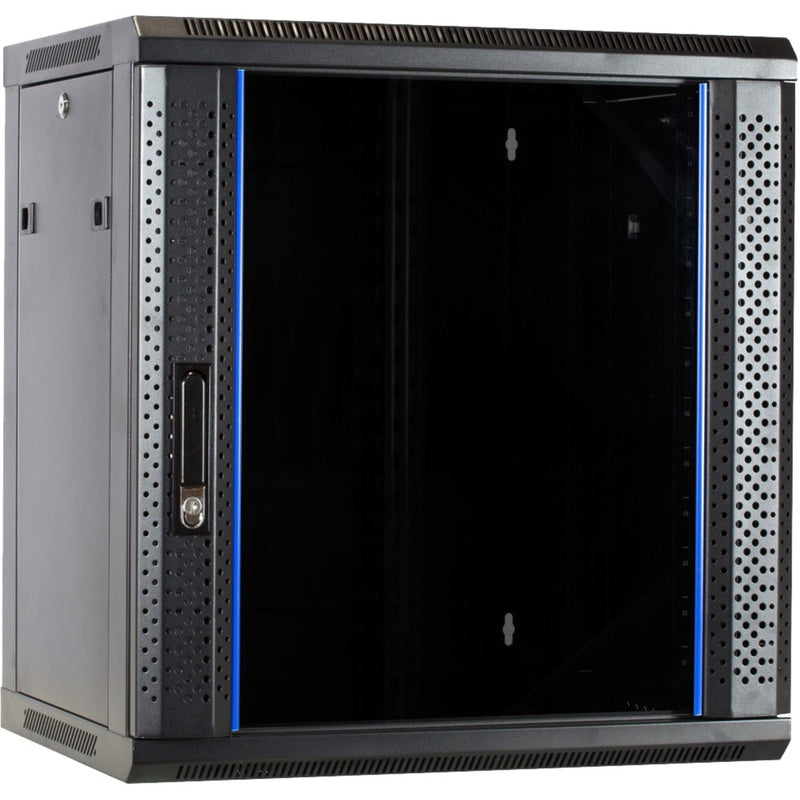 Load image into Gallery viewer, Dsi 12u wandkast met glazen deur - ds6412 server rack (zwart, 600 x 450 x 635mm)
