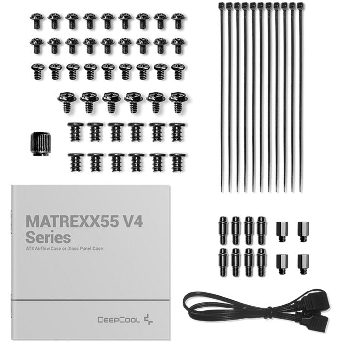 Load image into Gallery viewer, Deepcool matrexx 55 v4 c midi tower behuizing (zwart | 1x usb-a | 1x usb-c | rgb | window)

