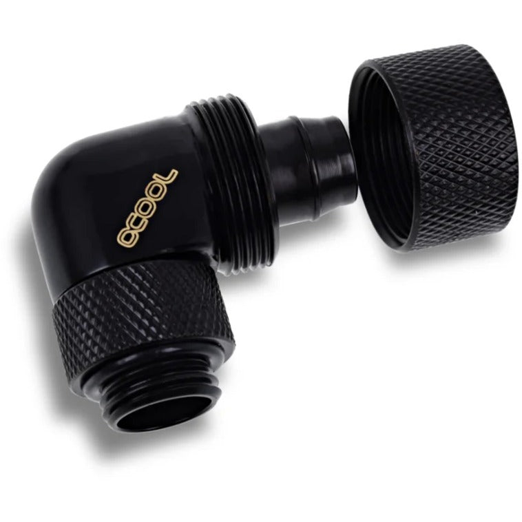 Load image into Gallery viewer, Alphacool eiszapfen 16 10mm screw-on nozzle 90° rotatable g1 4 verbinding (zwart, 4 stuks)
