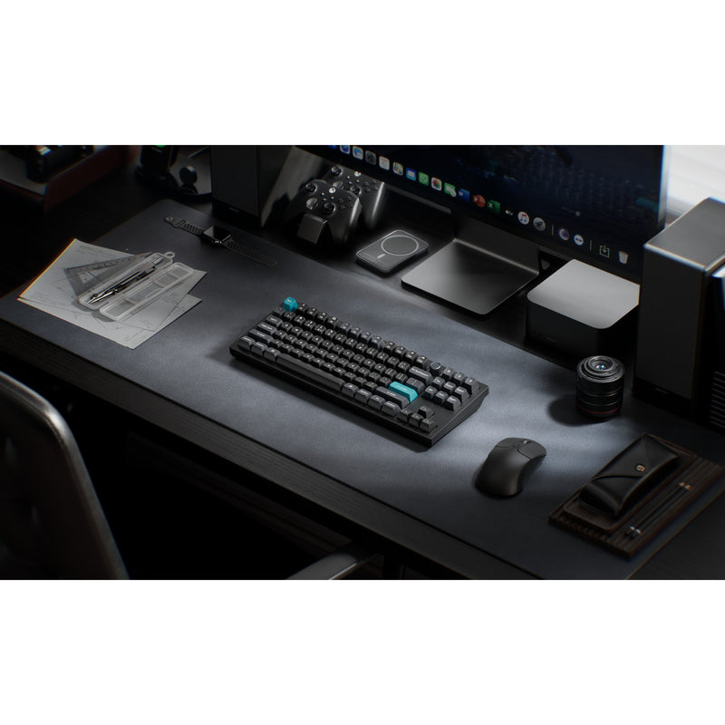 Load image into Gallery viewer, Keychron q3 ultra-m3 8k wireless custom mechanical keyboard (zwart, us lay-out (qwerty), silk pom brown, 80% (tkl) , rgb, hot swap, 8k, 2.4 ghz | bluetooth 5.2 | usb-c)
