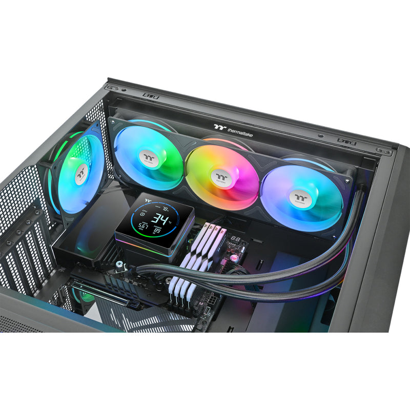 Afbeelding laden in galerijviewer, Thermaltake th360-s v3 argb sync aio liquid cooler waterkoeling (zwart)
