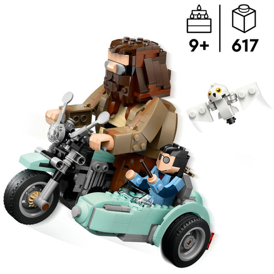 Lego harry potter™ hagrid™ en harry's rit op de motor magisch - 76443