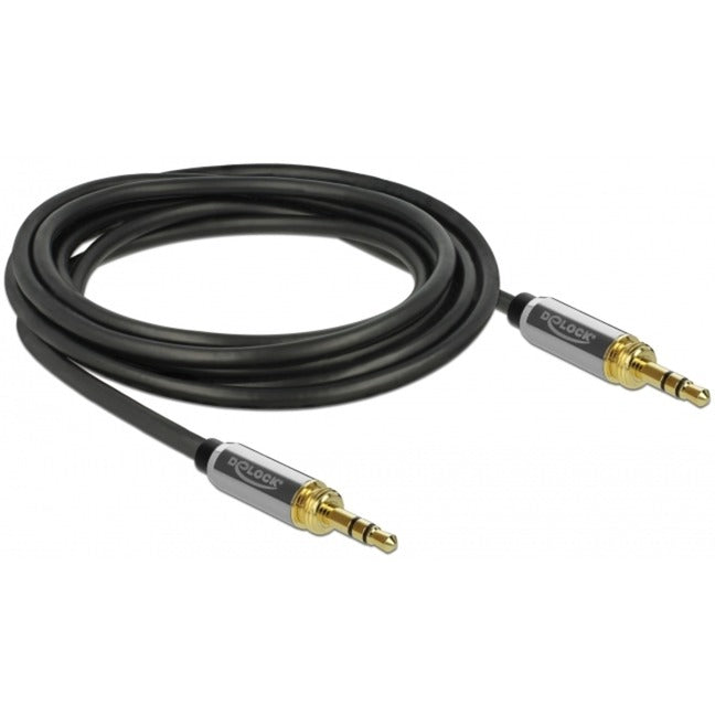 Load image into Gallery viewer, Delock stereokabel 3,5 mm 3 pin-stekker > 3,5 mm 3 pin-stekker (zwart, 3 meter)
