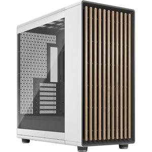 Fractal design north xl midi tower behuizing (wit houtkleur | 2x usb-a | 1x usb-c | tempered glass)