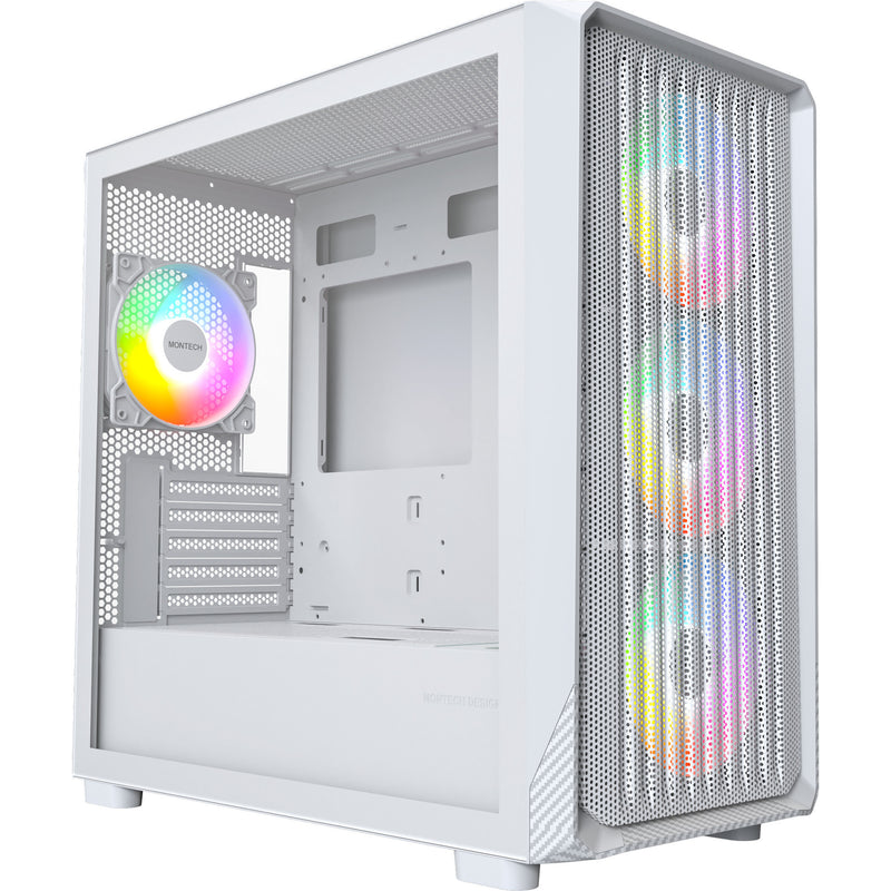 Load image into Gallery viewer, Montech x5m midi tower behuizing (wit | 2x usb-a | 1x usb-c | rgb | tempered glass)
