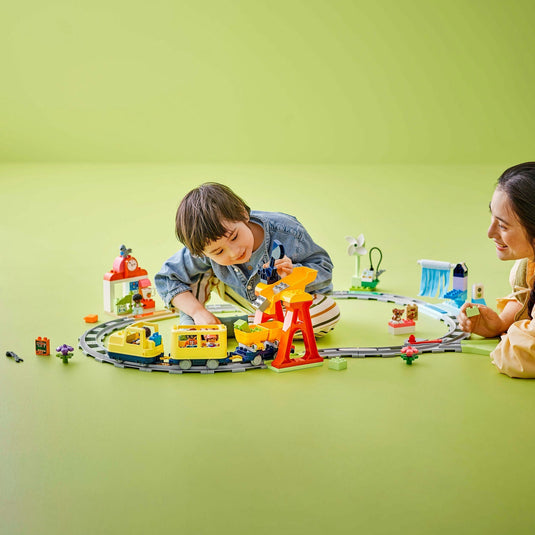 Lego duplo stad - grote interactieve buurttrein constructiespeelgoed (10428)
