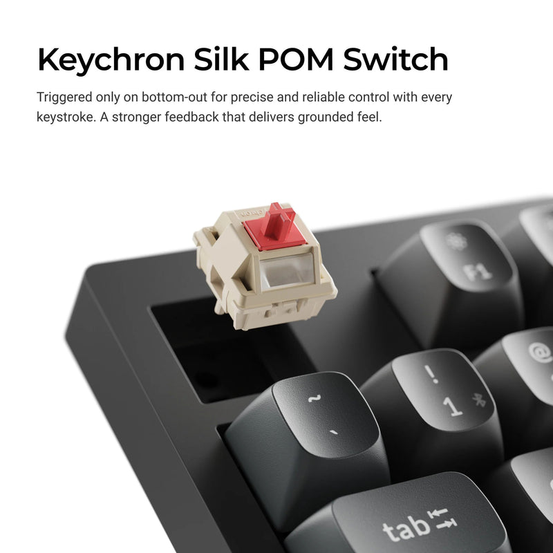 Load image into Gallery viewer, Keychron v5 ultra 8k wireless custom mechanical keyboard (zwart, us lay-out (qwerty), silk pom red, 96%, rgb, hot swap, 2.4 ghz | bluetooth 5.3 | usb-c)
