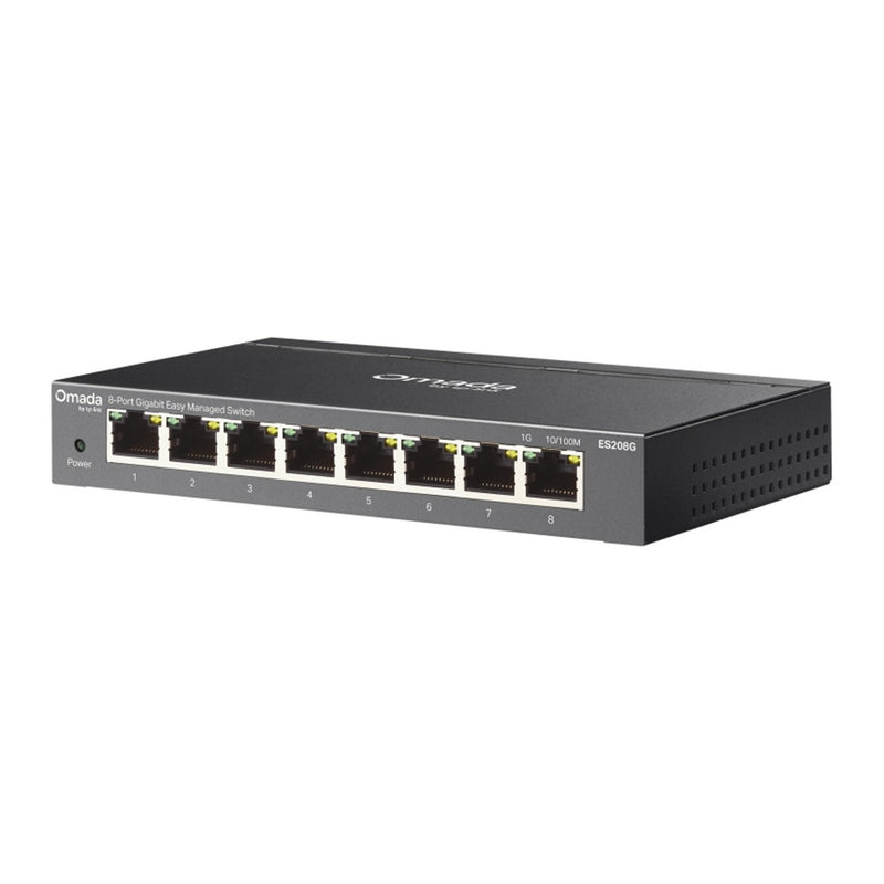Afbeelding laden in galerijviewer, Tp-link omada es208g 8-poort gigabit easy managed switch (zwart)
