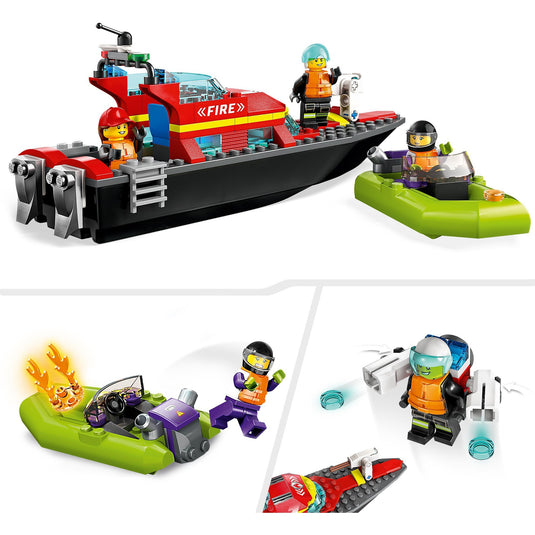 Lego city reddingsboot brand speelgoed voor kinderen - 60373