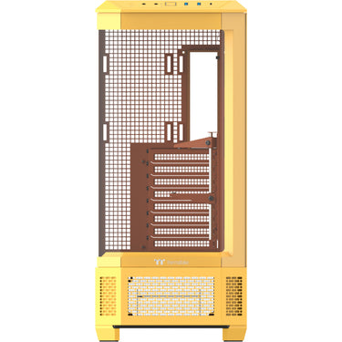Thermaltake view 600 tg butter caramel big tower behuizing (geel | 2x usb-a | 1x usb-c | tempered glass)
