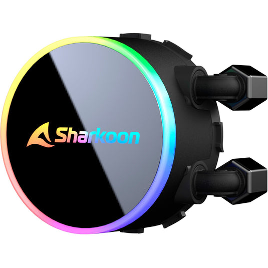 Sharkoon s70 rgb waterkoeling (zwart, 4-pins pwm fan-connector)