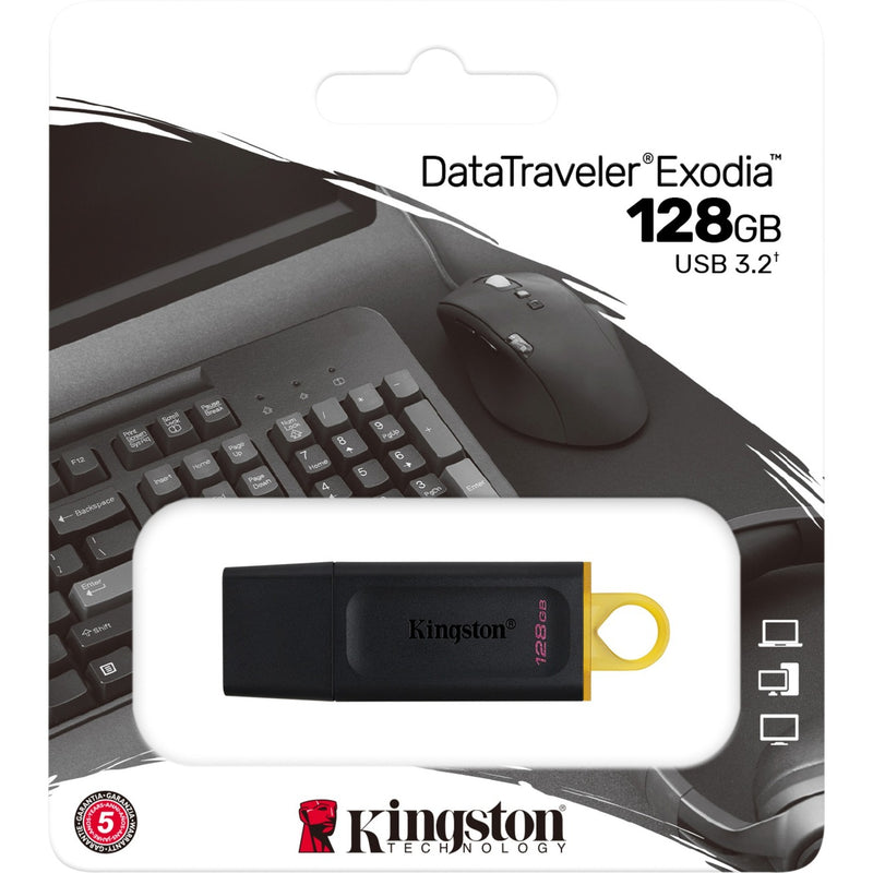 Load image into Gallery viewer, Kingston datatraveler exodia 128 gb usb-stick (zwart geel, dtx 128gb)

