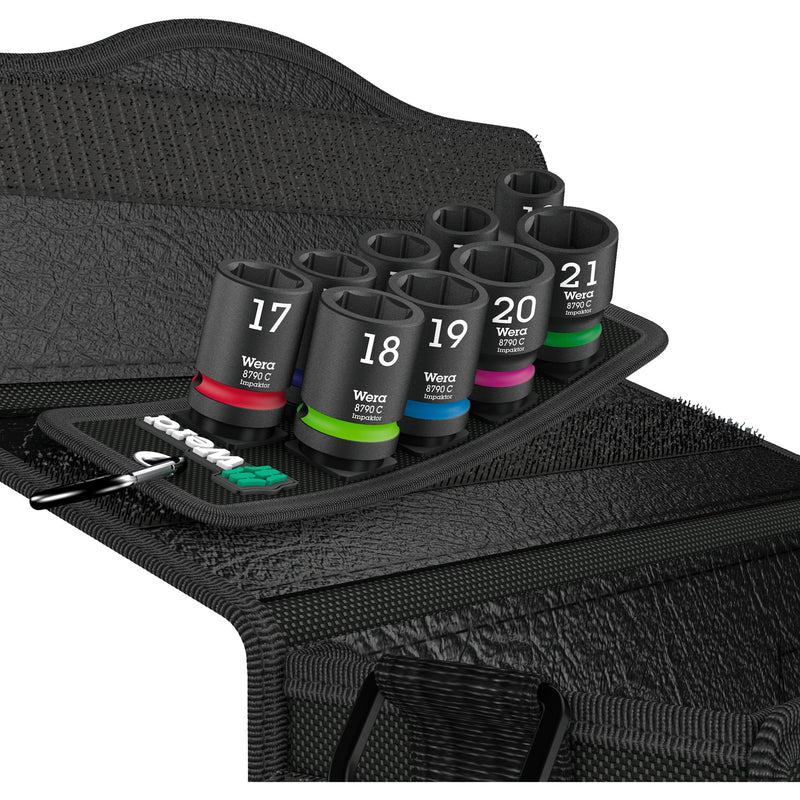 ギャラリービューアに画像をロードする, Wera belt c impaktor 1 doppenset, 1 2 dopsleutel (zwart, 9-delig, voor slagmoersleutels)
