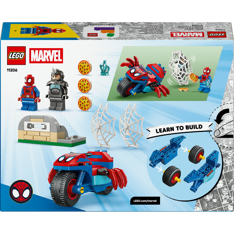 Afbeelding laden in galerijviewer, Lego marvel - spidey op zijn motor vs. rhino constructiespeelgoed (11206)
