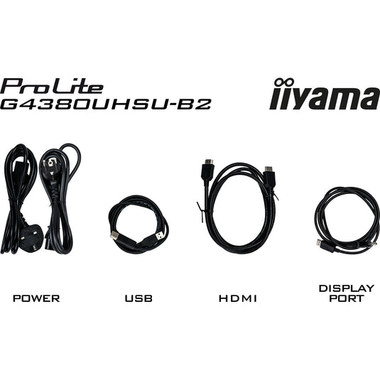 Iiyama g-master red eagle g4380uhsu-b2 42.5 4k uhd gaming monitor (zwart, 2x hdmi, 2x displayport, 6x usb-a, usb-b, 2x usb-c, 144 hz)