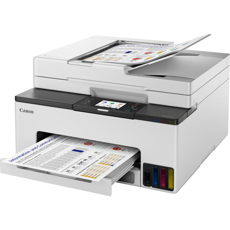 Afbeelding laden in galerijviewer, Canon maxify gx2051-kleureninkjetprinter met navulbare megatank all-in-one inkjetprinter met faxfunctie (wit, printen, kopiëren, scannen, faxen, wi-fi)
