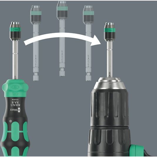 Wera kraftform kompakt 20 ra-r with bag, 6-piece bit set