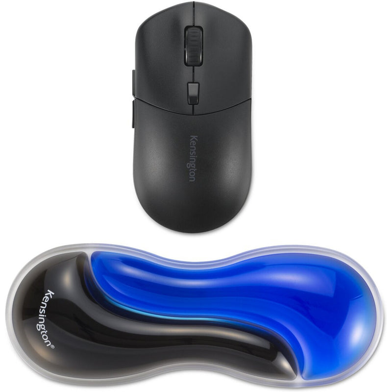 Afbeelding laden in galerijviewer, Kensington slim duo gel mouse trackball wrist rest polssteun (blauw zwart)
