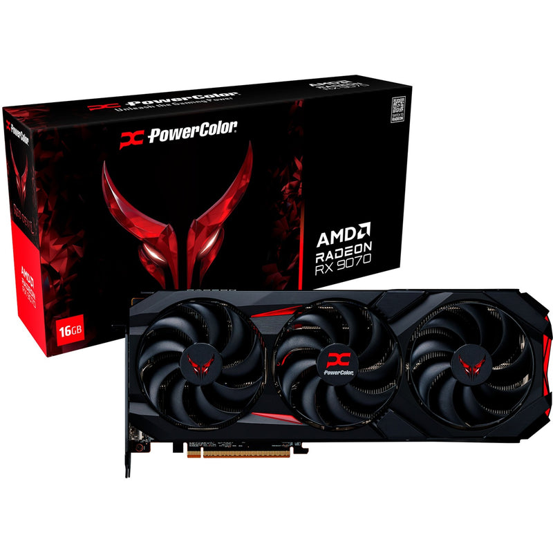Load image into Gallery viewer, Powercolor radeon rx 9070 red devil 16gb oc grafische kaart (zwart, rdna4, gddr6, 3x displayport, 1x hdmi)
