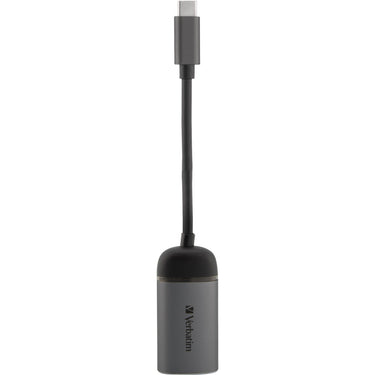 Verbatim usb 3.2 gen 1 adapter, usb-c > rj-45 (zilver zwart, 10cm, gigabit lan 10 100 1000 mbit s)