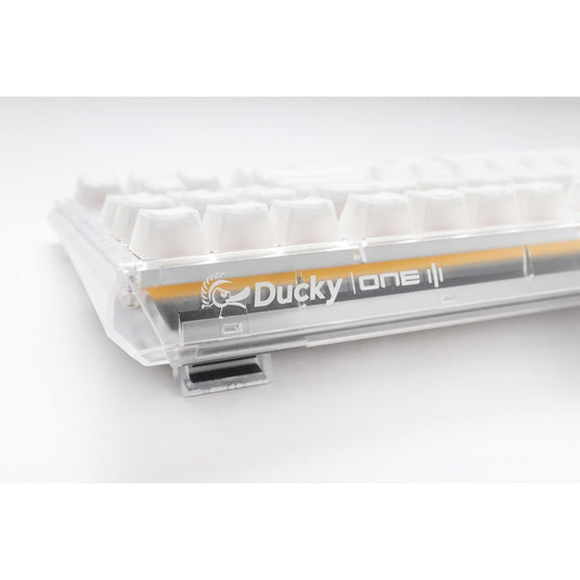 Ducky one 3 aura white rgb mechanisch toetsenbord (wit, us lay-out (qwerty), cherry mx speed silver, 100%, abs double shot, hot swap)