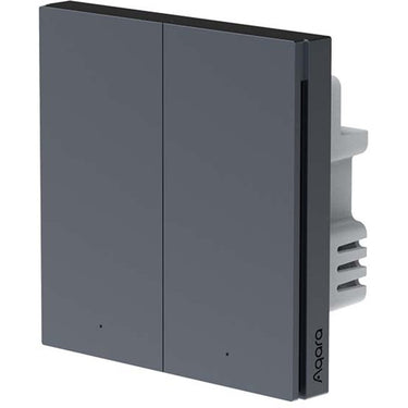 Aqara smart wall switch h1 dubbele schakelaar (antraciet, zigbee 3.0, neutraaldraad vereist)