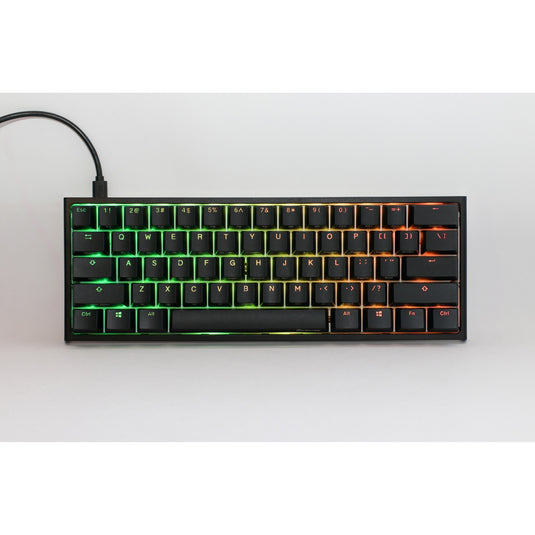 Ducky one 2 pro mini classic rgb mechanisch gaming toetsenbord (zwart, us lay-out (qwerty), cherry mx silent red, 60%, rgb led, double-shot pbt, quack mechanics)