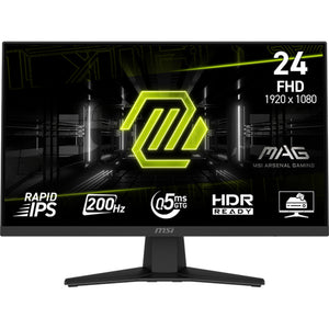Msi mag 244f 23.8 gaming monitor (zwart, hdmi, displayport, 200 hz)