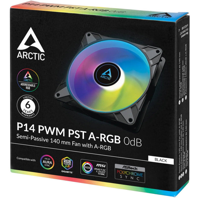 Load image into Gallery viewer, Arctic p14 pwm pst a-rgb case fan (zwart, 140 x 140 x 27 mm)
