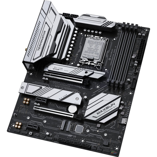 Maxsun ms-terminator z890-a wifi socket 1851 moederbord (zwart, raid, 2.5 gb-lan, wlan, bt, sound, atx)