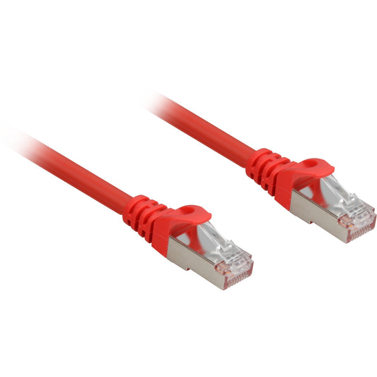 Sharkoon patchkabel sftp, rj-45 met cat.6a (rood, 0,5 meter, halogeenvrij)