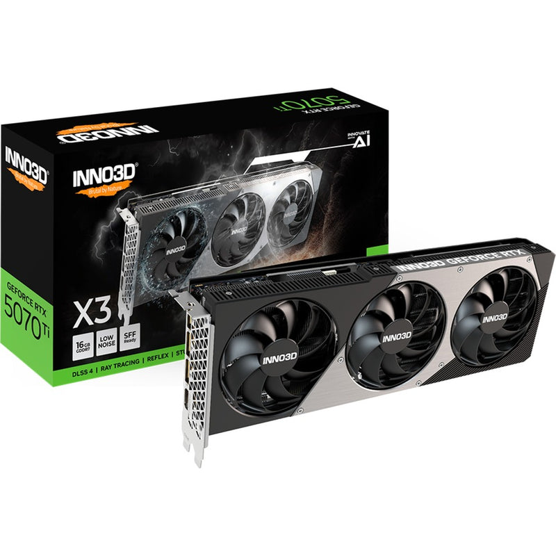 ギャラリービューアに画像をロードする, Inno3d geforce rtx 5070 ti x3 grafische kaart (dlss 4, 3x displayport, 1x hdmi 2.1)
