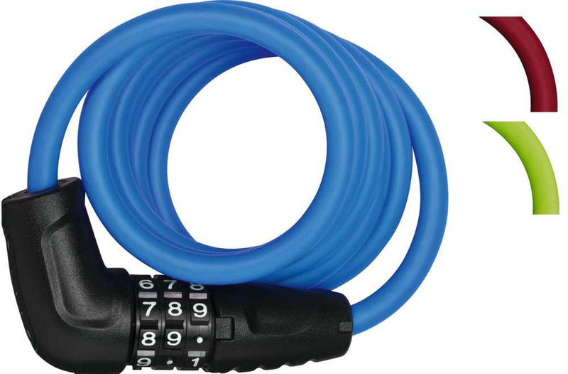 Load image into Gallery viewer, Abus Spiraal Kabelslot 150cm Blauw - Cijferslot

