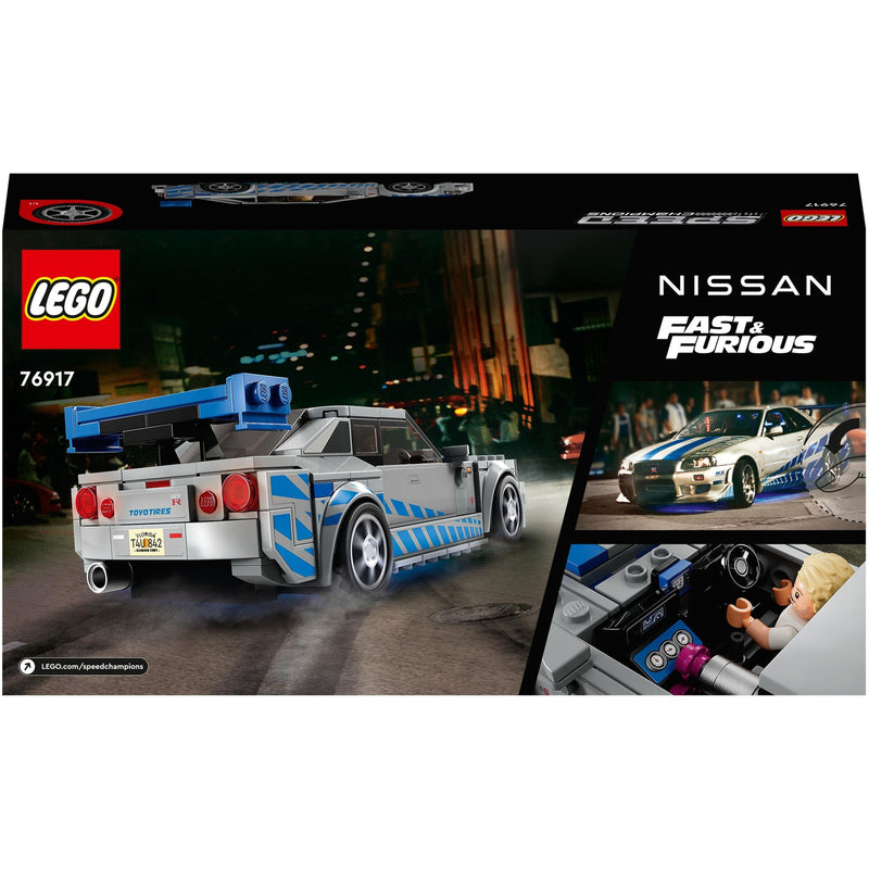 Load image into Gallery viewer, Lego speed champions 76917 2 fast 2 furious nissan skyline gt-r (r34)

